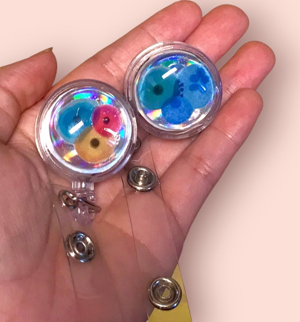 Badge ID holder, Badge reels, ID Badge with cells - Personalized