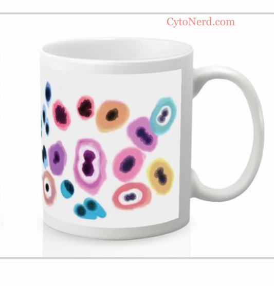 Mugs with cells , coffee cup, ceramic cup with cells -  LSIL HSIL