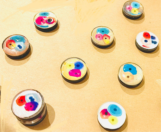 Fridge Magnets - Round magnets of squamous cells