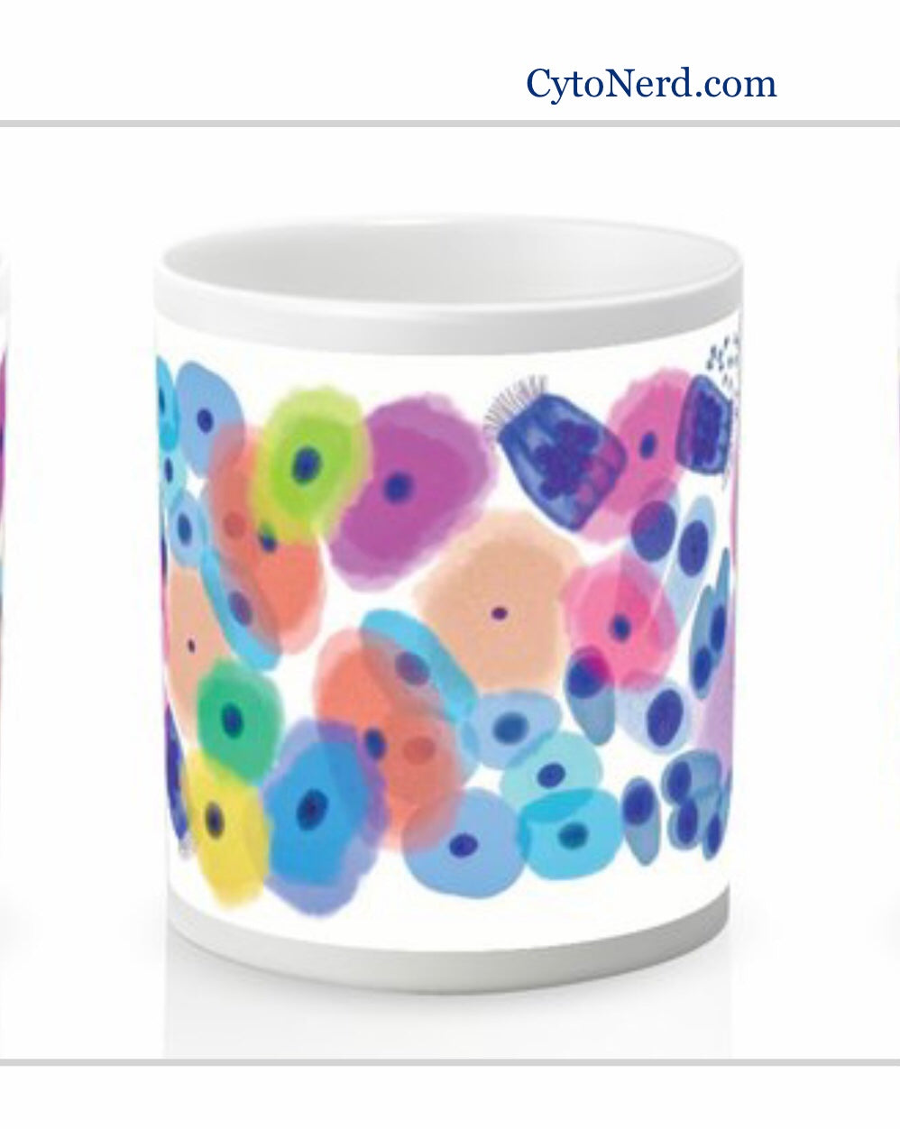 Mugs with normal cells , coffee cup, ceramic cup with cells -  Papsmear cells