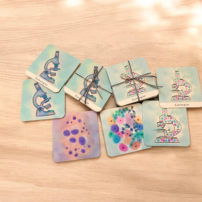 Coasters - Pathologist, Cytologist, and cells coaster set