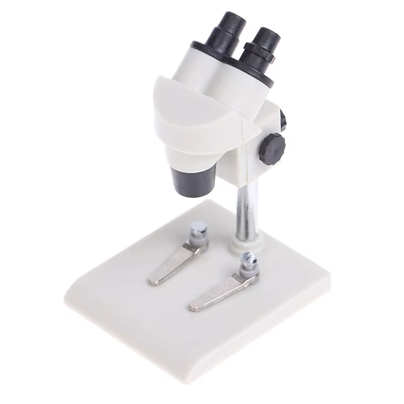 1Pc 1:12 Dollhouse Miniature Microscope Laboratory Equipment Model Experimental Scene Decor Toy
