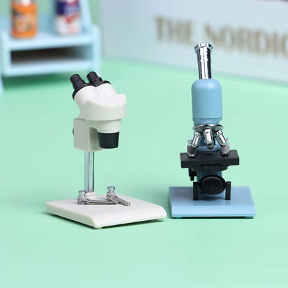 1Pc 1:12 Dollhouse Miniature Microscope Laboratory Equipment Model Experimental Scene Decor Toy