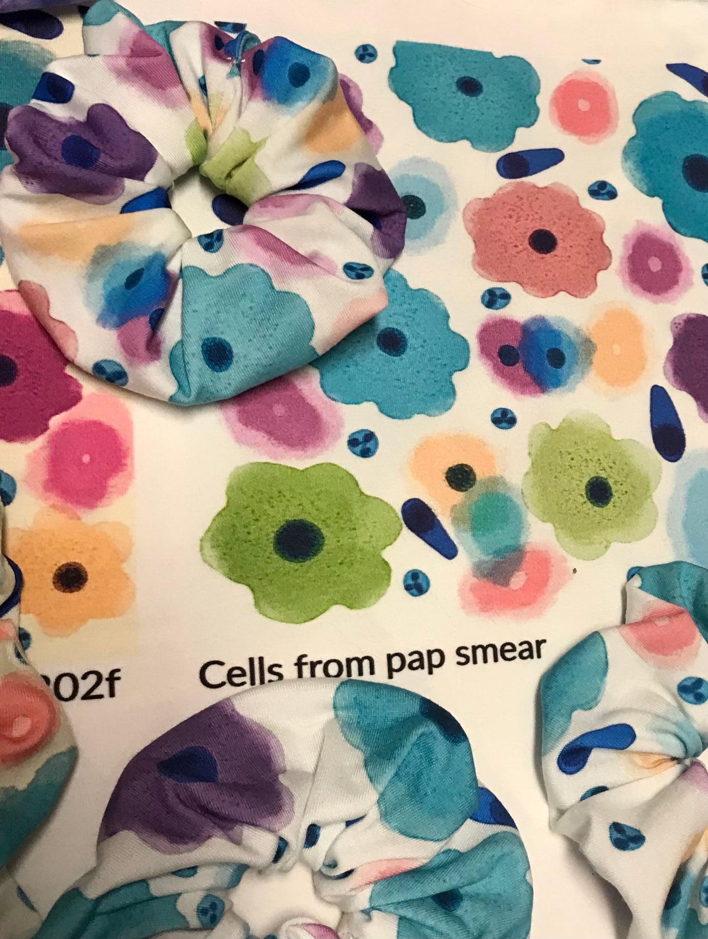 Pap smear cells with WBC - hair scrunchies