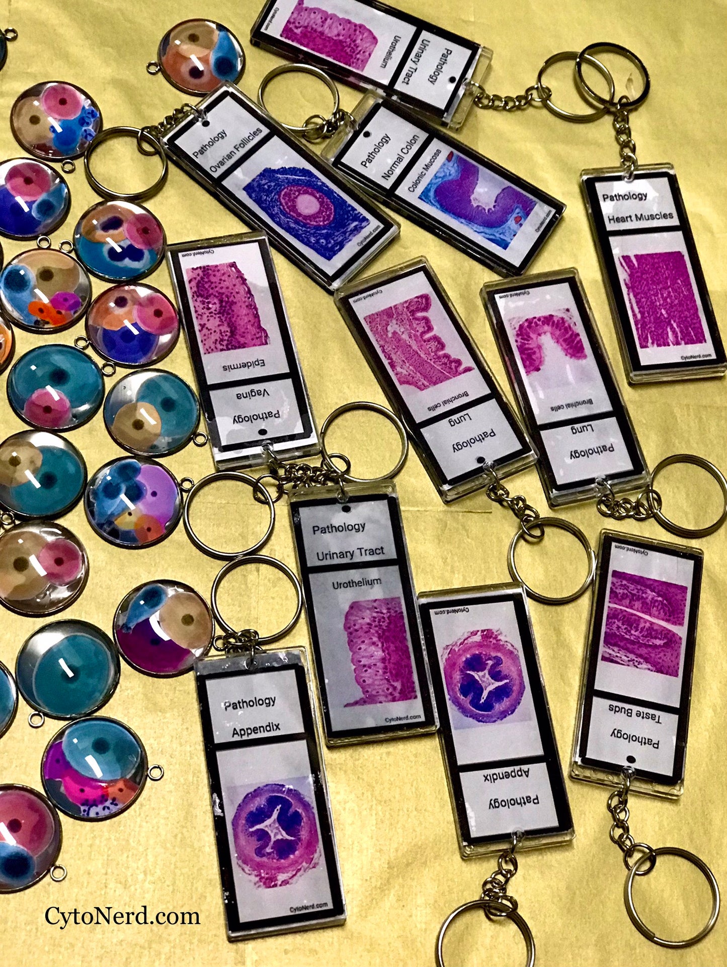 Slide KEYCHAINS -  One of a kind - handmade