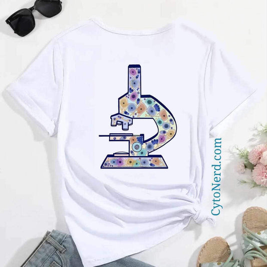 Microscope with dark color cells T-Shirts, Cytology and Pathology.