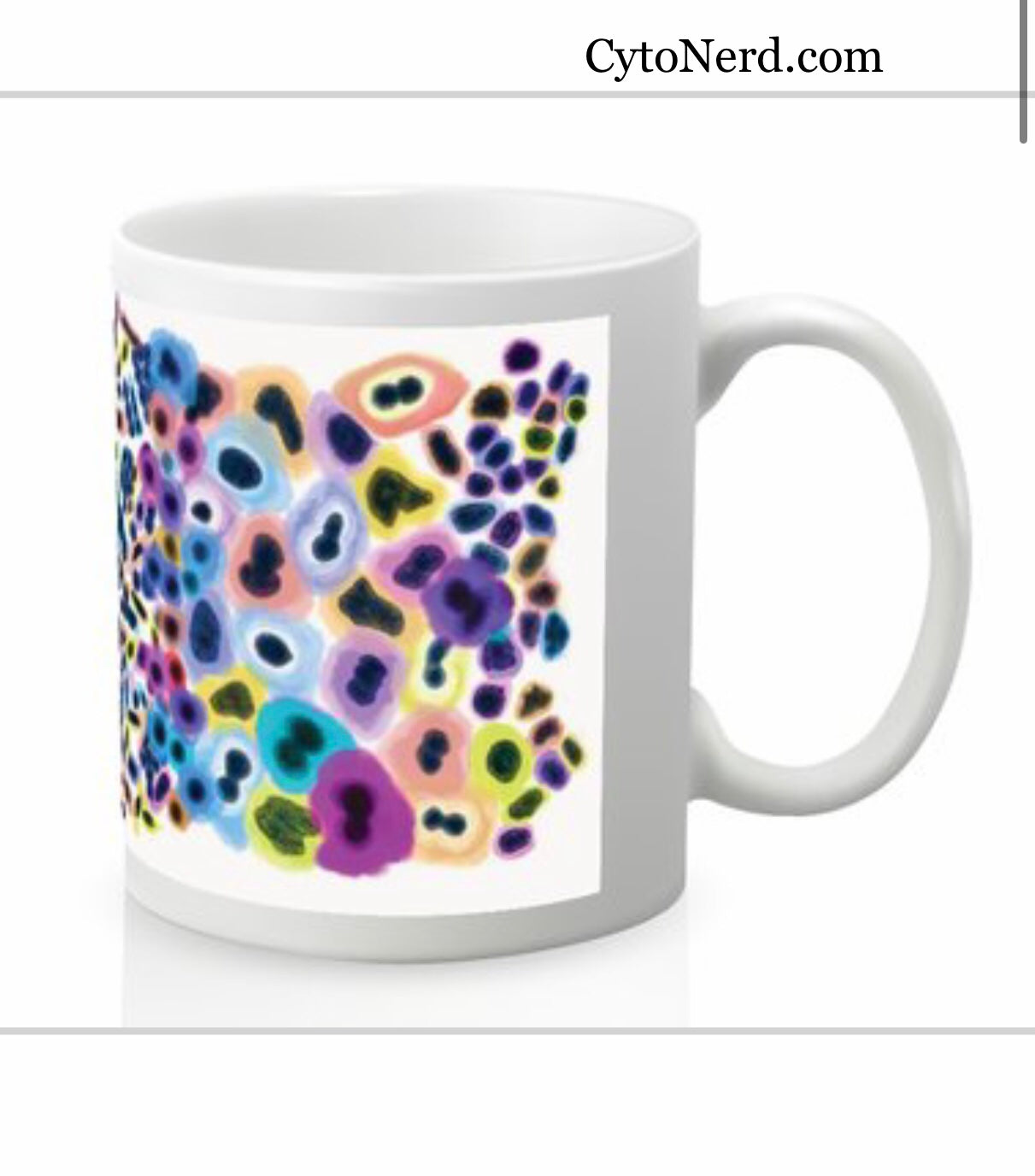 Mugs with abnormal cells from the cervix, coffee cup, ceramic cup with cells -  Dysplasia