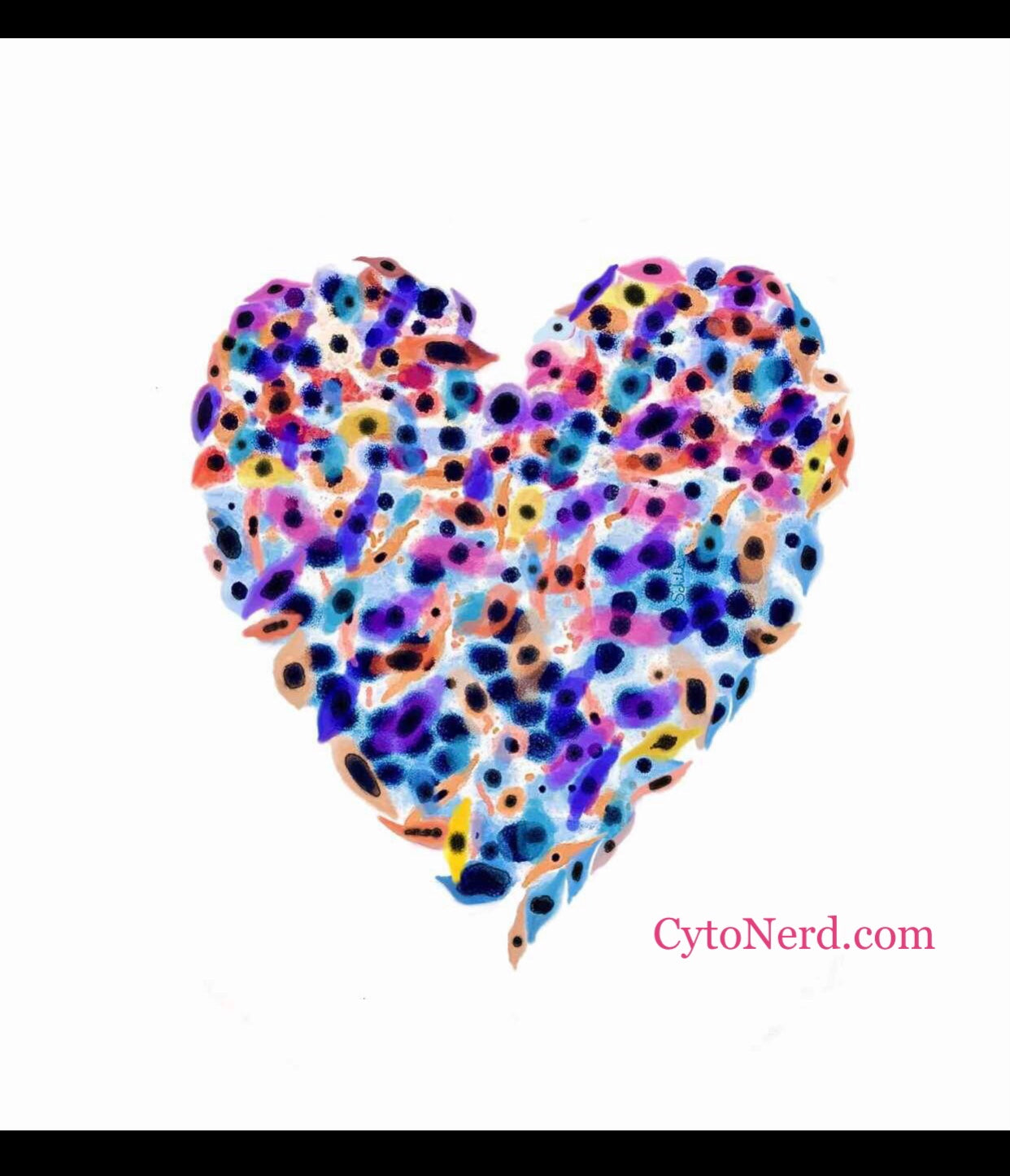 Colorful cancer ❤️ T-Shirts Cytology and Pathology.  squamous cell carcinoma HEART