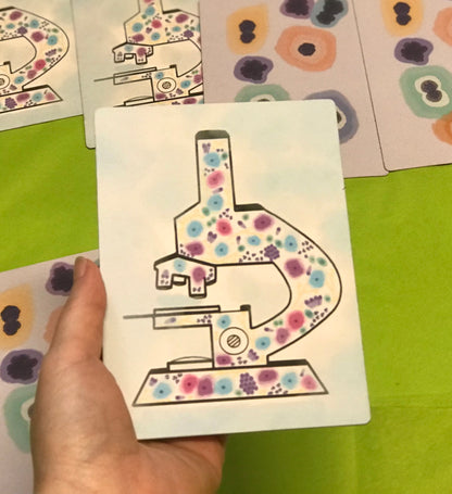 Fridge Magnets - Microscope with cells from the cervix