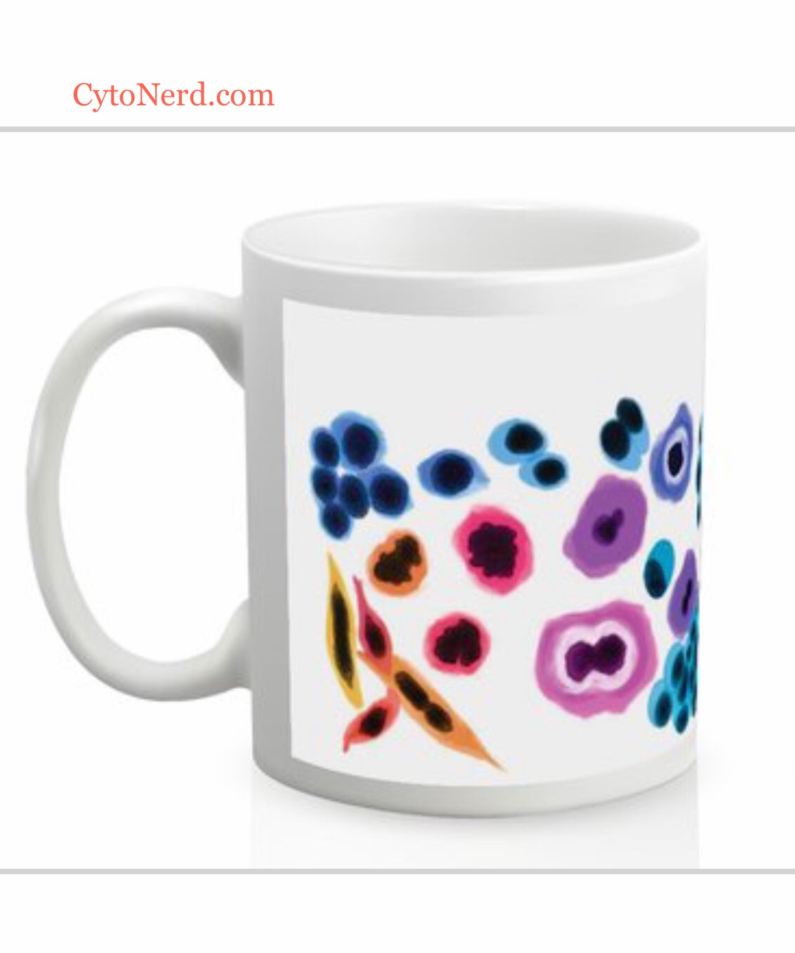 Mugs with cells , coffee cup, ceramic cup with cells -  LSIL HSIL