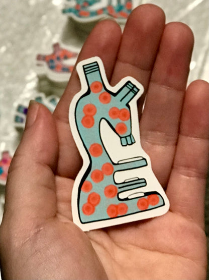 RBC Microscope stickers - 2 inch