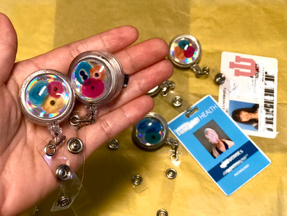 ID holder, Badge reels, ID Badge with cells -  Personalized