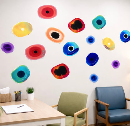 Giant stickers - 10 Large cells wall decoration - wallpaper ~ craft art lab week decorations etc.