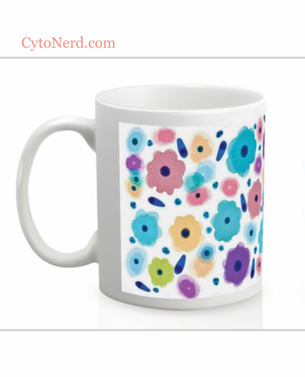 Mugs with normal cells , coffee cup, ceramic cup with cells -  Papsmear cells