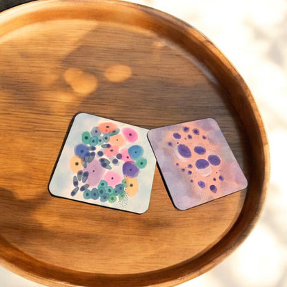 Coaster set- Cytologist, Adenocarcinoma and colorful cells