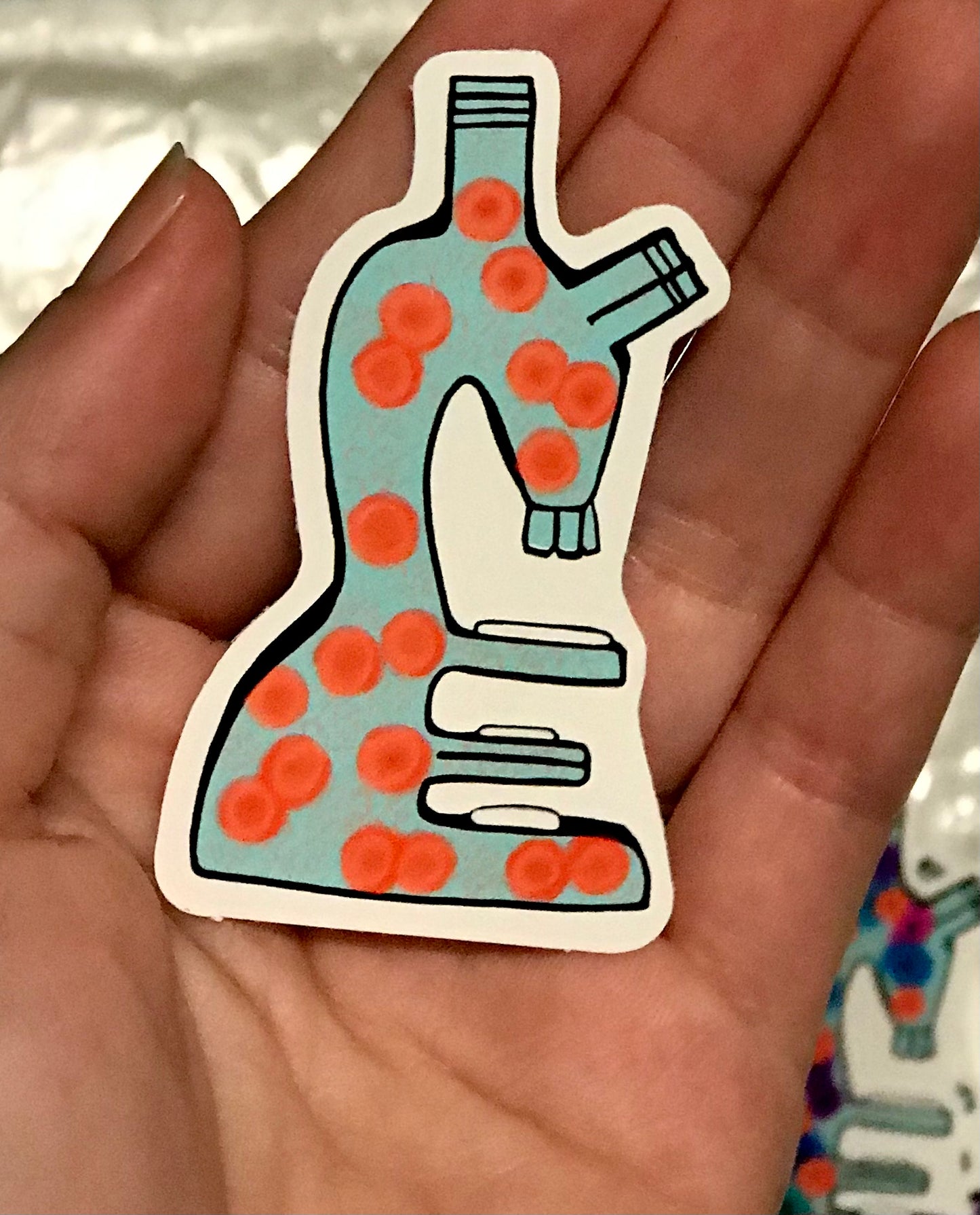 RBC Microscope stickers - 2 inch