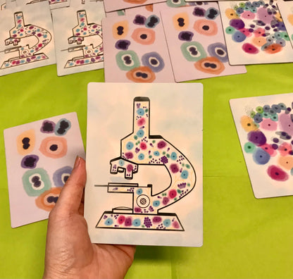 Fridge Magnets - Microscope with cells from the cervix