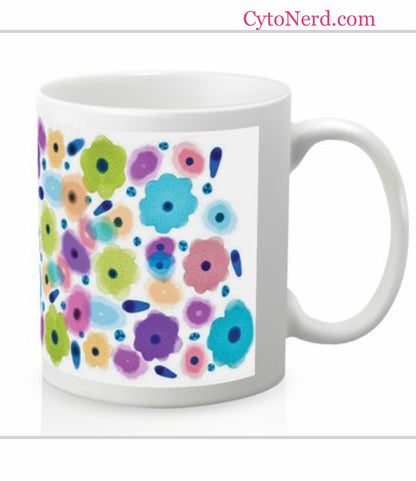 Mugs with normal cells , coffee cup, ceramic cup with cells -  Papsmear cells