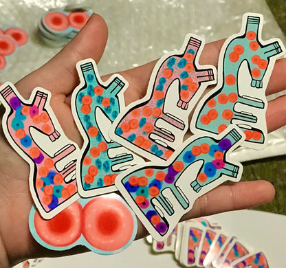 RBC Microscope stickers - 2 inch