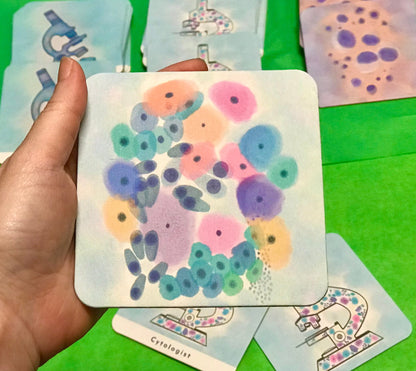 Coaster set- Cytologist, Adenocarcinoma and colorful cells
