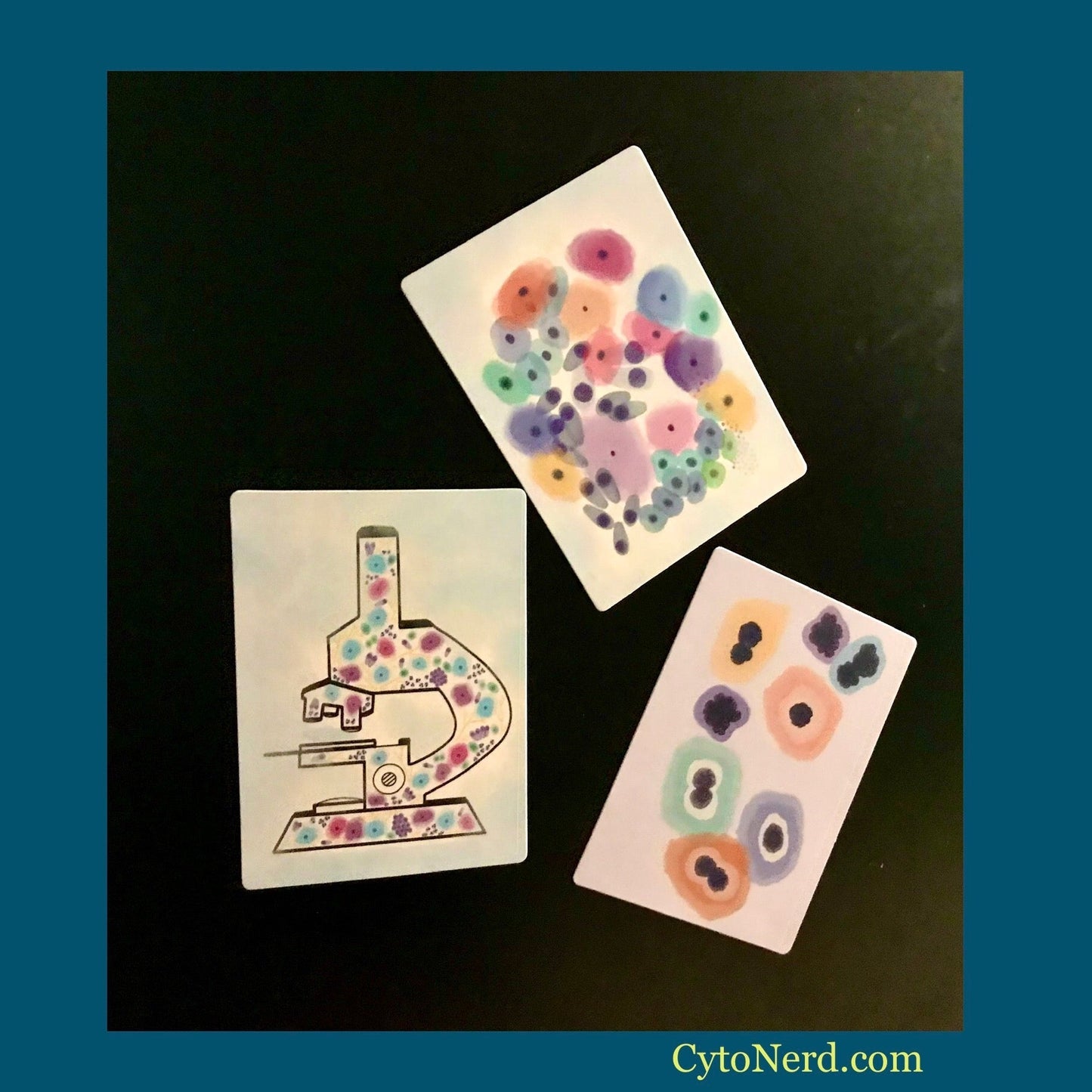 Fridge Magnets - Microscope with cells from the cervix