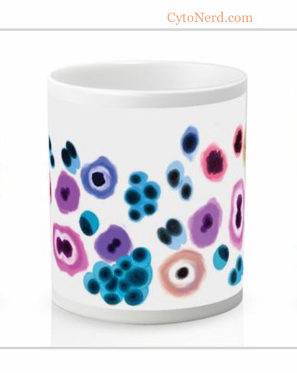 Mugs with cells , coffee cup, ceramic cup with cells -  LSIL HSIL