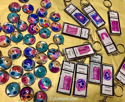 Slide KEYCHAINS -  One of a kind - handmade