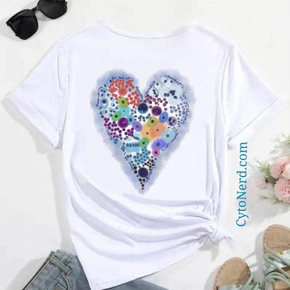 Cells heart ❤️ T-Shirts Cytology and Pathology.  Different cells T-Shirt