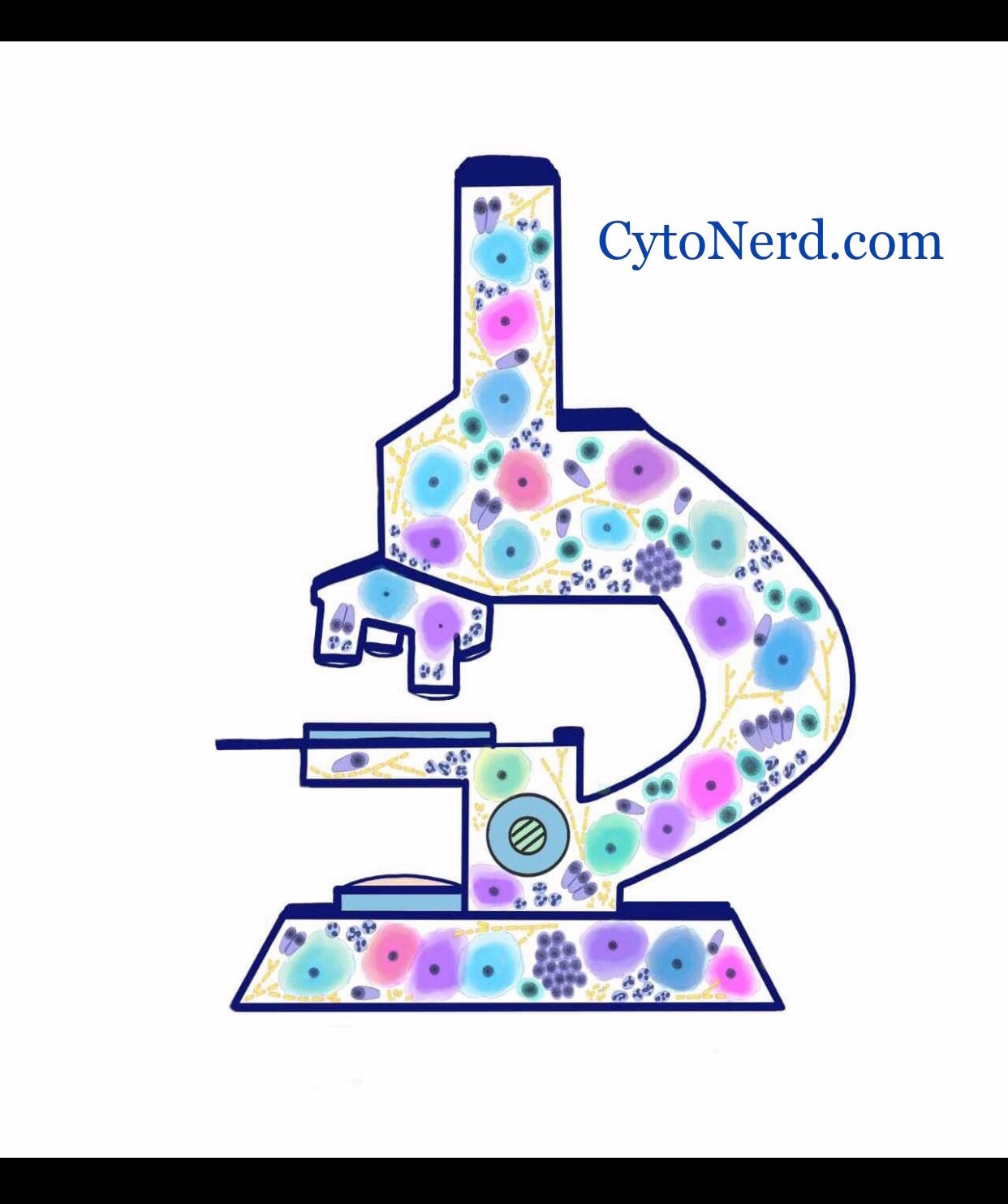 Microscope with cells T-Shirts Cytology and Pathology.  Light colors