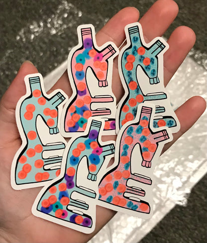 WBC Microscope stickers - 2 inch