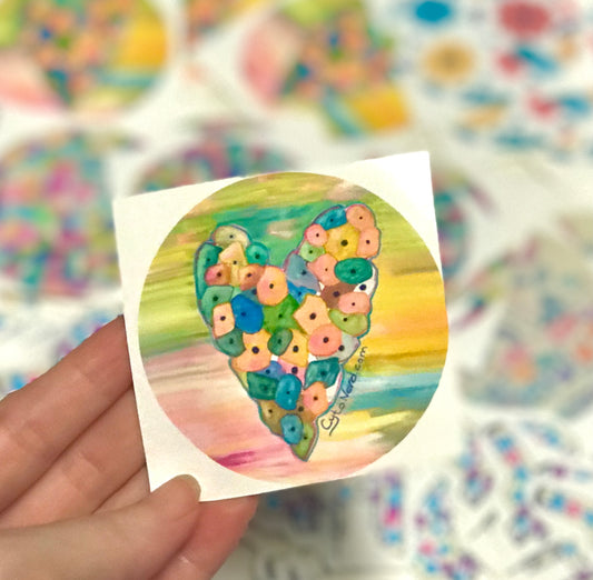 Heart ❤️ Stickers of colorful normal cells - for your event
