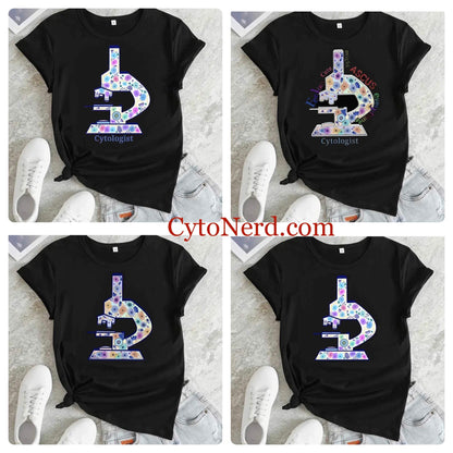 Benign cells, Colorful normal Cells ❤️ T-Shirts, BLACK color benign cells Tshirt