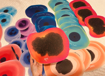 Giant stickers - 10 Large cells wall decoration - wallpaper ~ craft art lab week decorations etc.