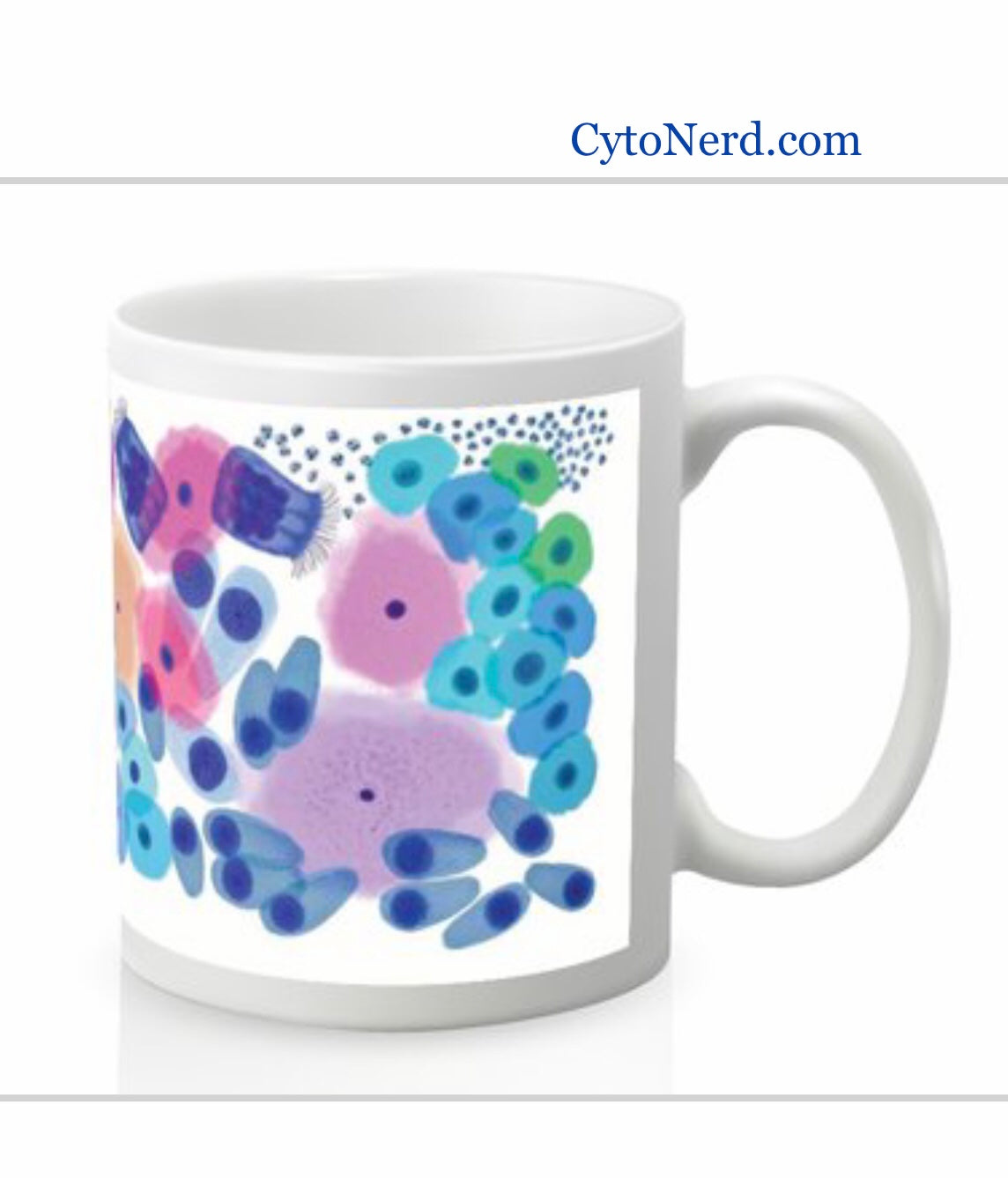 Mugs with normal cells , coffee cup, ceramic cup with cells -  Papsmear cells