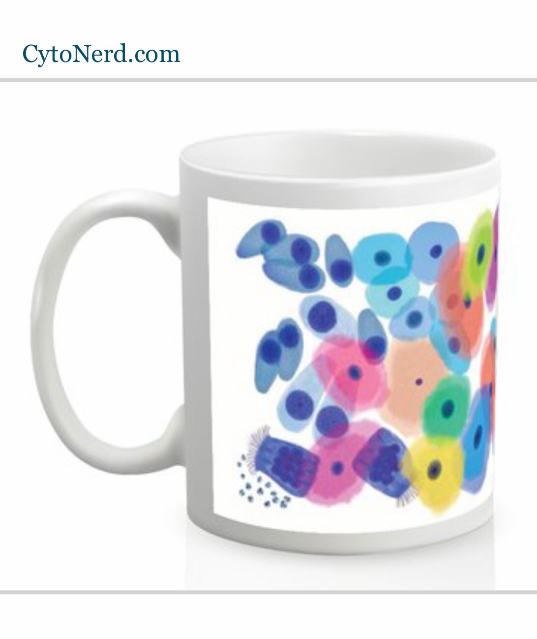 Mugs with normal cells , coffee cup, ceramic cup with cells -  Papsmear cells