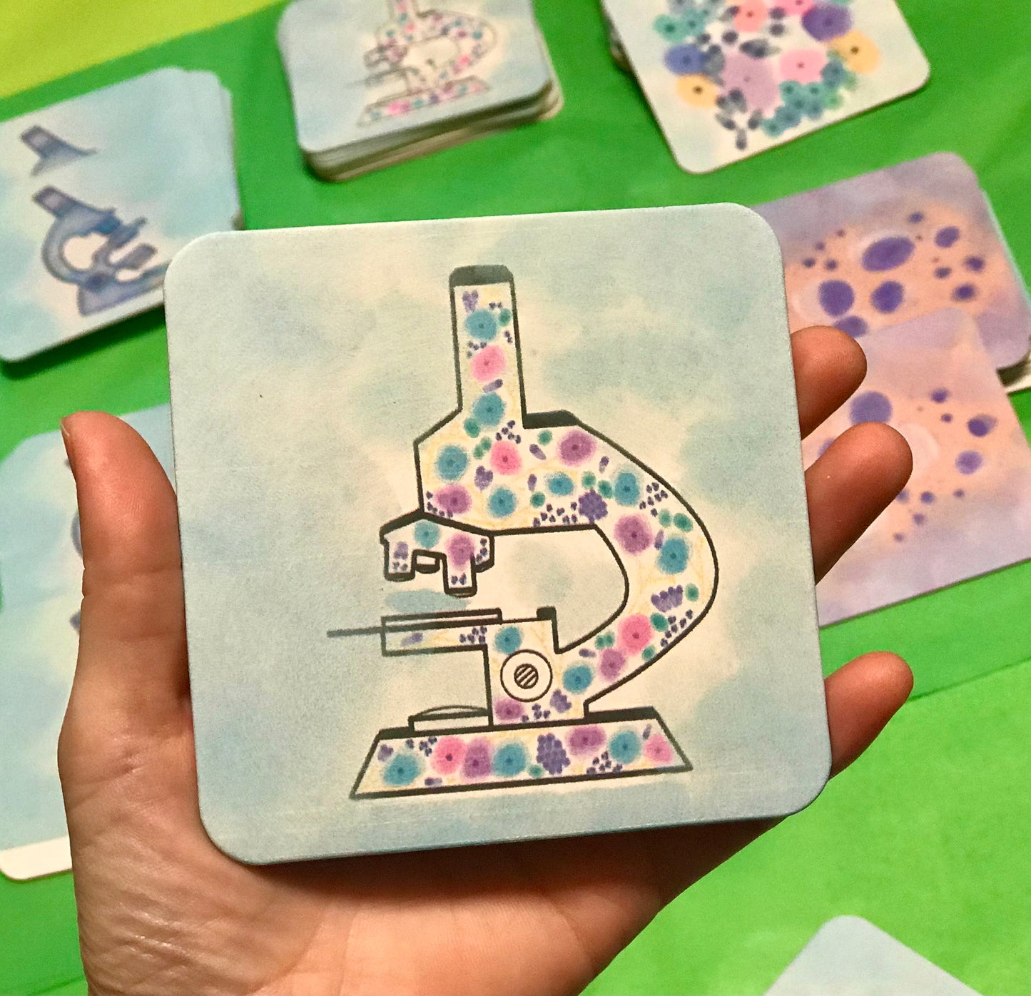 Coaster set- Cytologist, Adenocarcinoma and colorful cells