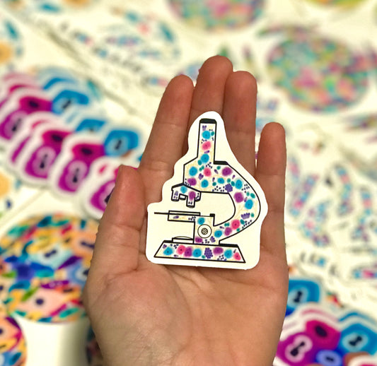 Microscope with cells Stickers