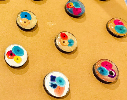 Fridge Magnets - Round magnets of squamous cells