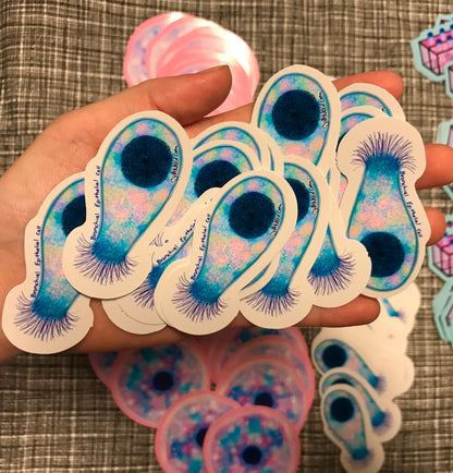 Large Lung cell with cilia, ciliated bronchial Cells Stickers