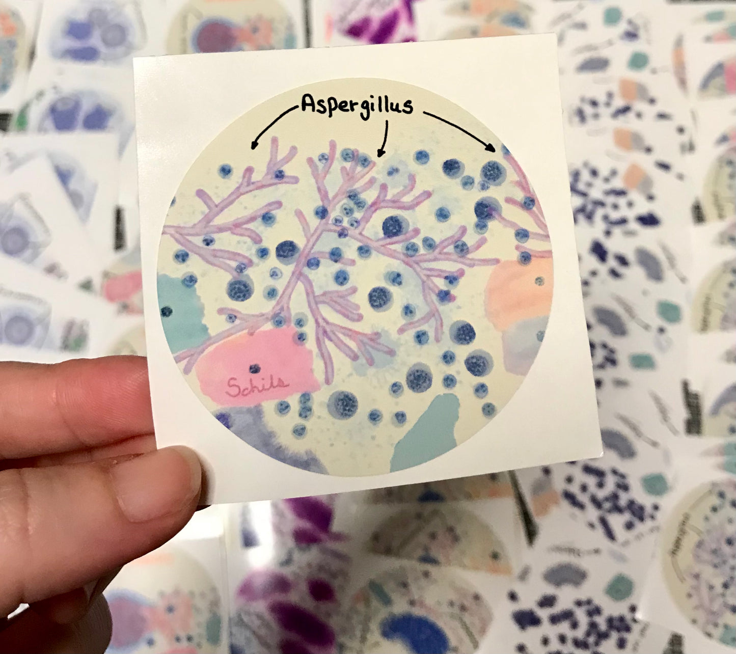 Aspergillus Pulmonary Infections cells Stickers