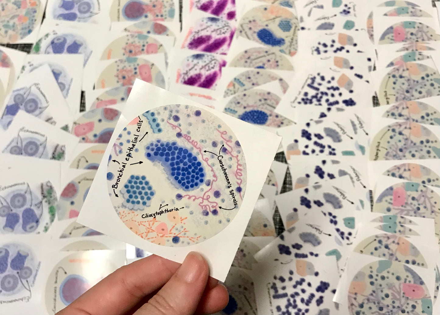 Benign lung bronchial cells Stickers