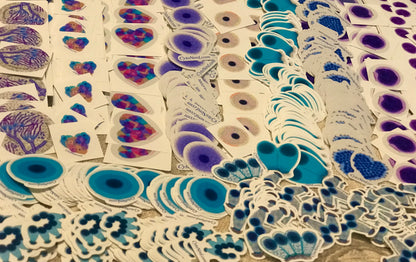 Blue Benign Squamous cells Stickers