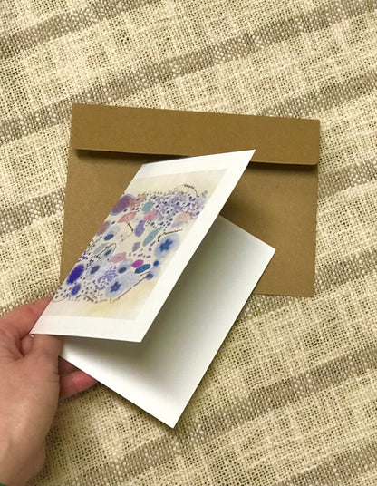 Lung with microbes greeting cards