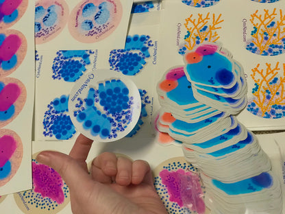 Ciliated Respiratory bronchial Cells Stickers